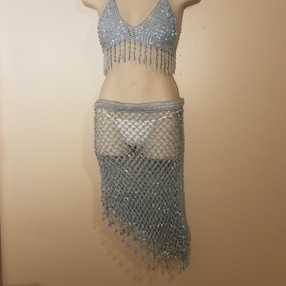 Baby blue glitz and glam